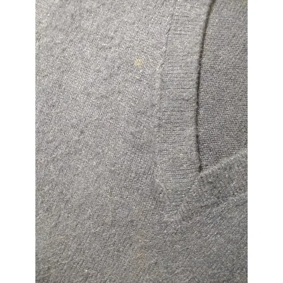 Navy Blue Alpaca Wool V-Neck Tight Knit Sweater Vest Mens XL by Alpaca Quitex - Picture 6 of 6